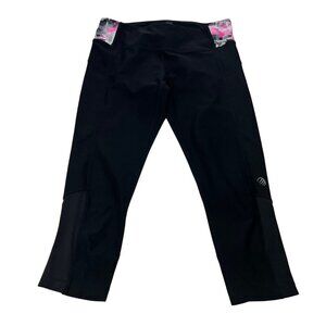 MPG Women’s Active Capri Leggings Black/Multi Size Medium